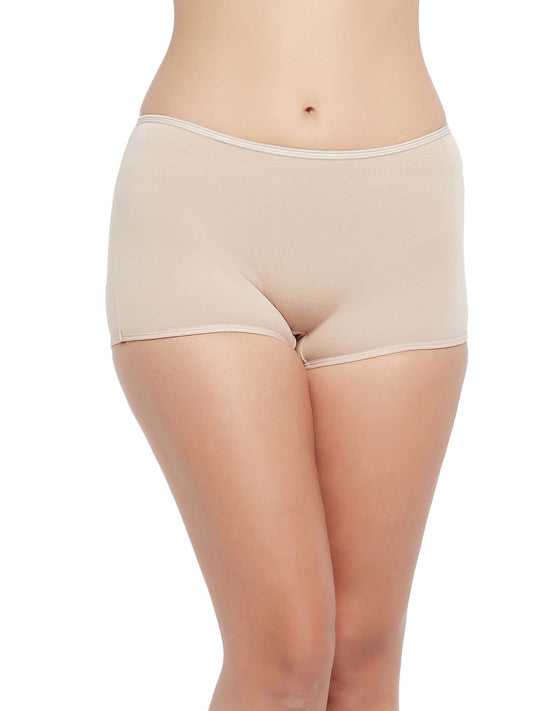 Clovia Women Cotton Boyshorts Regular Boy Short Panties (PN3462A24XL_Beige_XL)