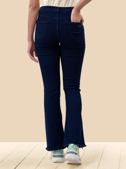 Lyra WomenS Mid-Rise Flared Bootcut Jeans|Stretchable Fabric For Comfort|Trendy & Stylish Denim|Size - 28