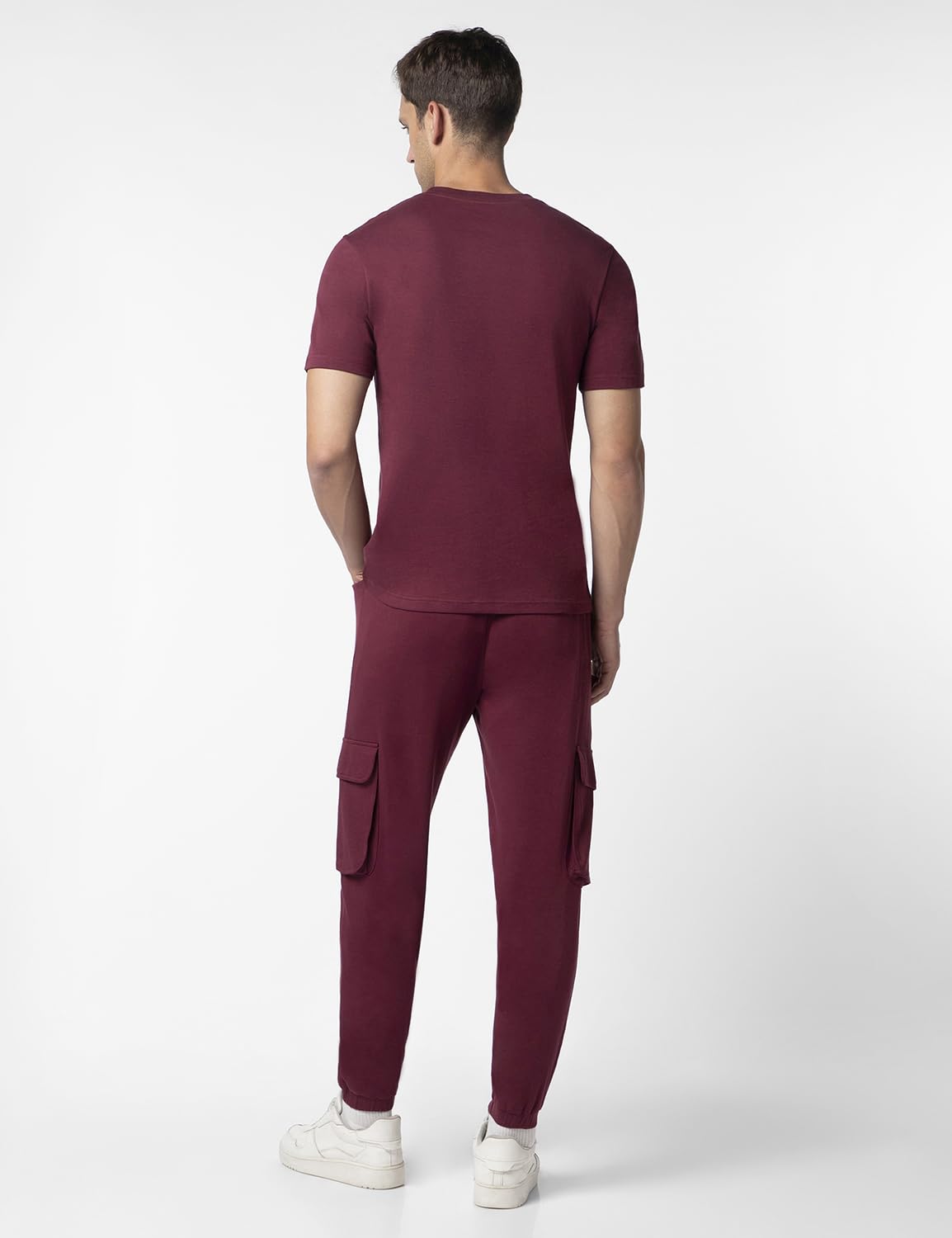 FYLTR Mens Crewneck T-shirt & Cargo Jogger Co-ord Set - 100% Cotton | Half Sleeve T-shirt| Jogger with Side & Cargo Pockets