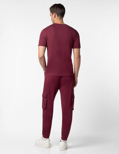 FYLTR Mens Crewneck T-shirt & Cargo Jogger Co-ord Set - 100% Cotton | Half Sleeve T-shirt| Jogger with Side & Cargo Pockets