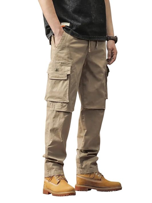 TAGAS Mens Tapered Jogger Cargo Pant || Trousers Casual Pant || Cargo Pant || Pant || Track Pant for Man ||(MC-14) Khaki