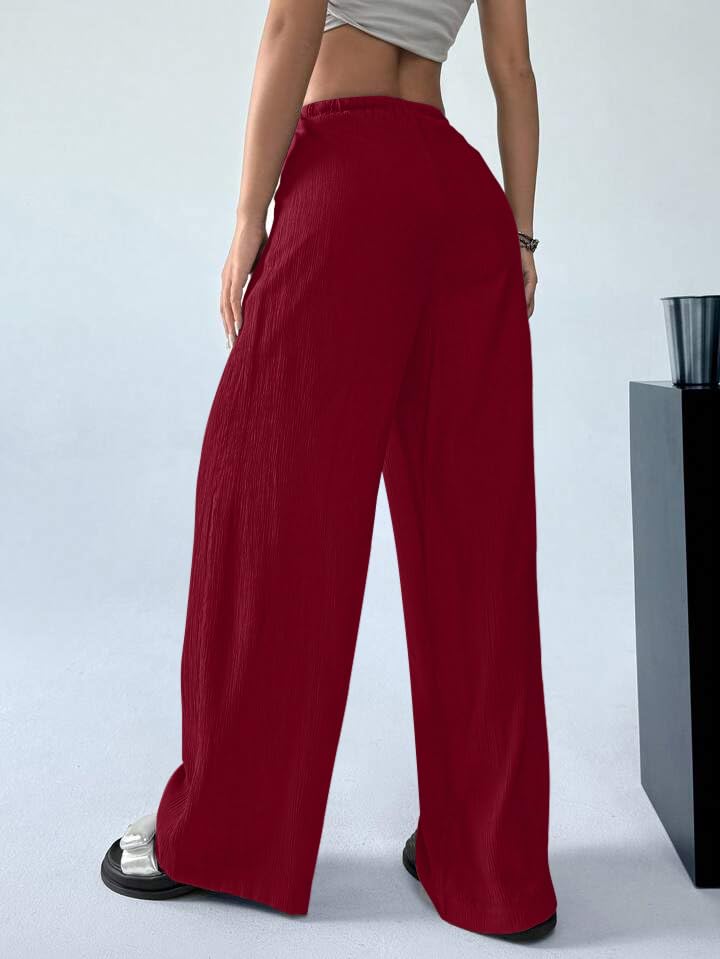 Greciilooks WomenS Loose High Rise Trouser | High-Waist Korean Pants | Formal Track Pant | Cargo Style Baggy Trendy