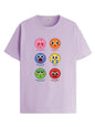 ADRO T Shirts for Boys & Girls || Emotions of Smiley Printed T-Shirt || Ages 3-14 || 100% Cotton Round Neck Tshirt for Boys & Gi