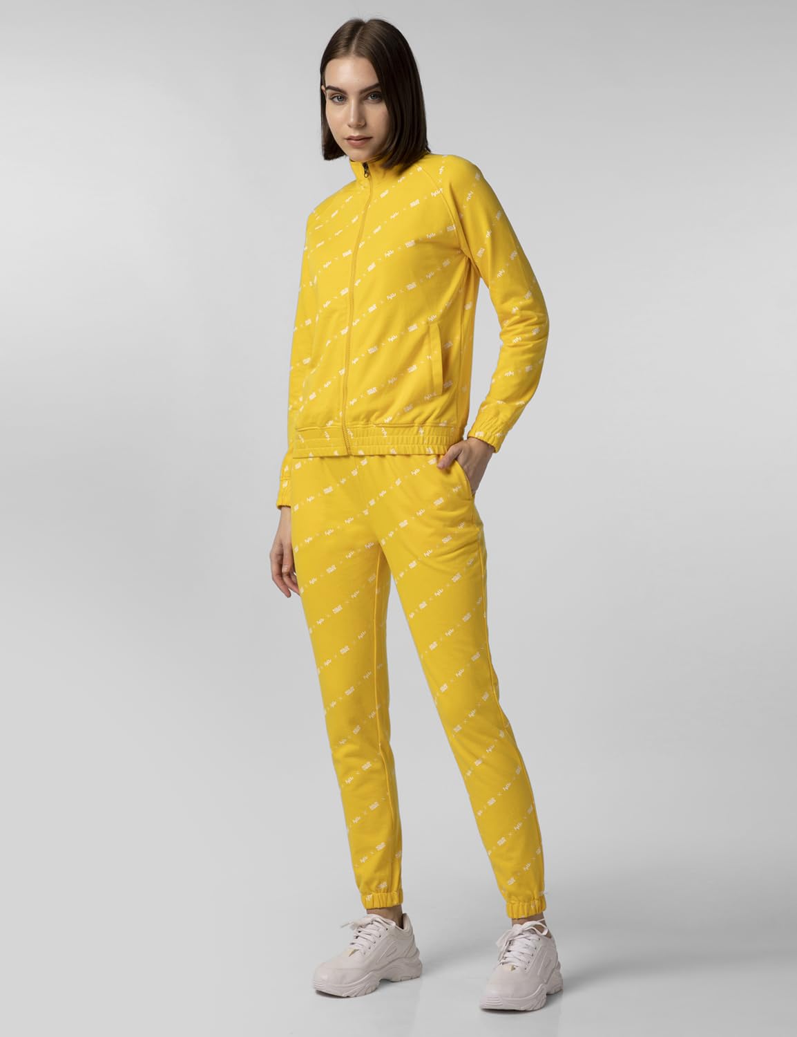 FYLTR Womens Stand Collar Jacket & Jogger Co-ord Set - Full Zipper | Contrast Drawstring | Utility Pockets |Rib Hem & Cuff