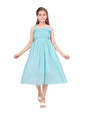 Aarika Girls Firozi Color Checks Dress (DR-23057-FIROZI-32)