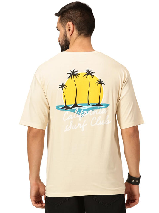 Thomas Scott Mens Oversized Fit T-Shirt (TSKOversized_Beige California