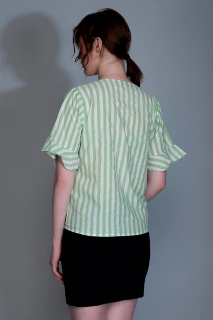 OM SAI LATEST CREATION Womens Western Top with Lining Printed & Half Bell Sleeves for Women || Casual Wear || Running Wear || T