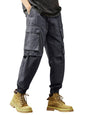 TAGAS Men Cotton Cargo Trouser ||Joggers Cargo for Men|| Mens Multi Pocket Cargos Pants||MC-17 Dark Grey