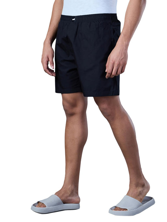 Bewakoof Mens Solid Regular Fit Cotton Boxers_628774_Black_2XL