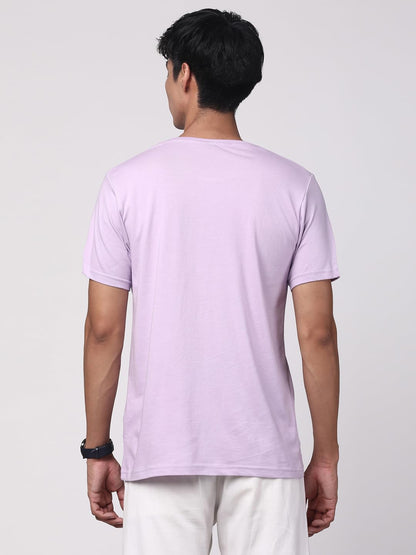 ADRO Men's Biker Design Printed 100% Cotton T-Shirt - Regular Fit, Printed T-Shirts for Men (RN24-KTM-PU_Purple)