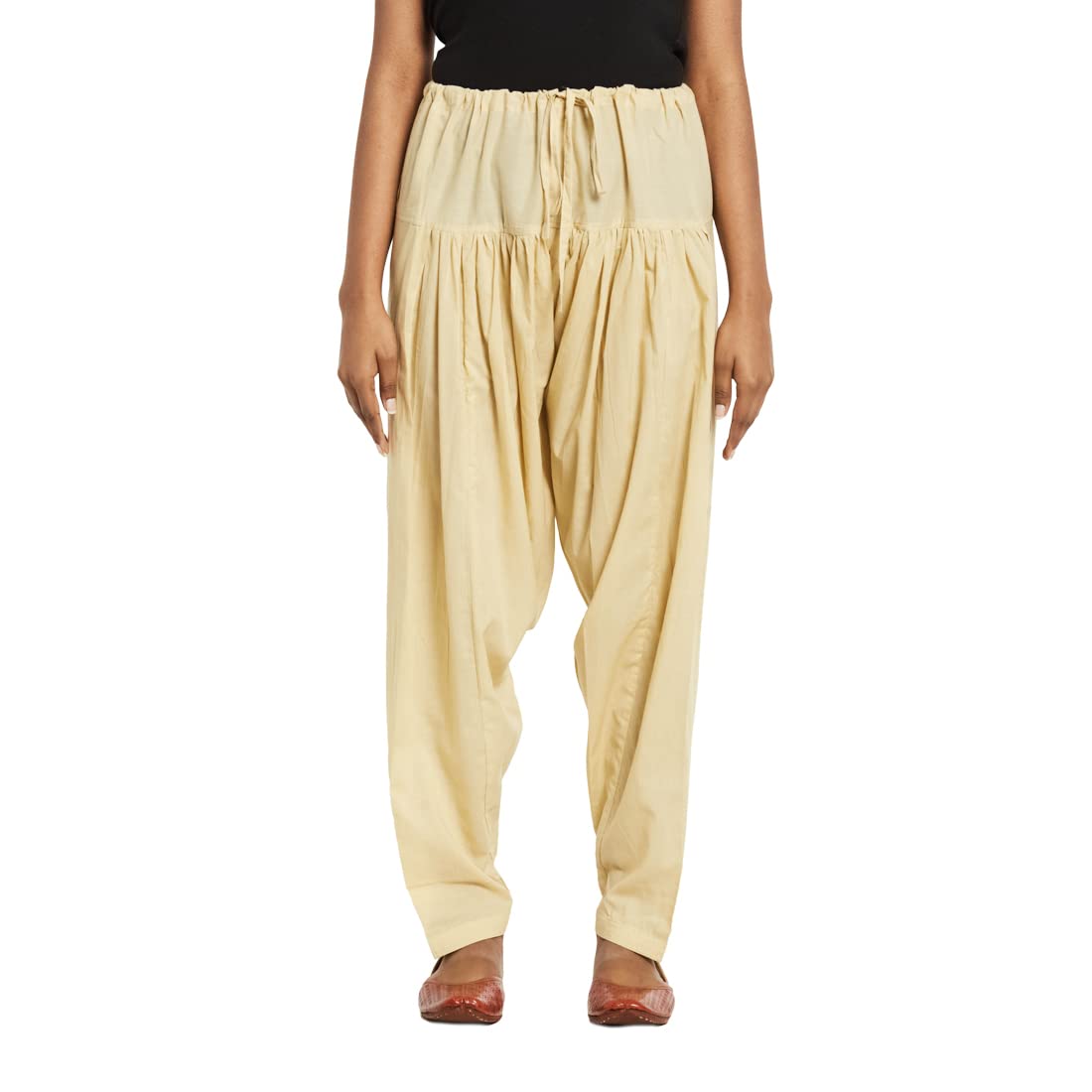 Fabindia Women Cambric Regular Salwar Cotton_Xs Beige