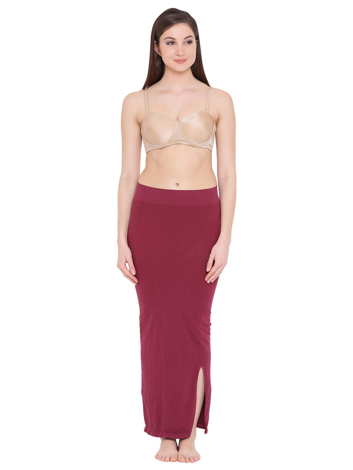 Clovia Women'S Petticoat Style Saree Shapewear With Side Slit (Sw0023P15)