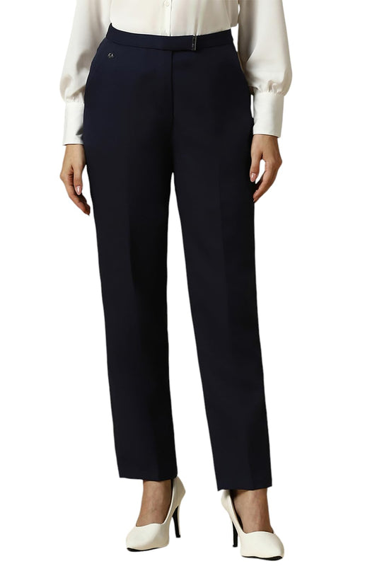 Allen Solly Women Slim Fit Solid Formal Pants