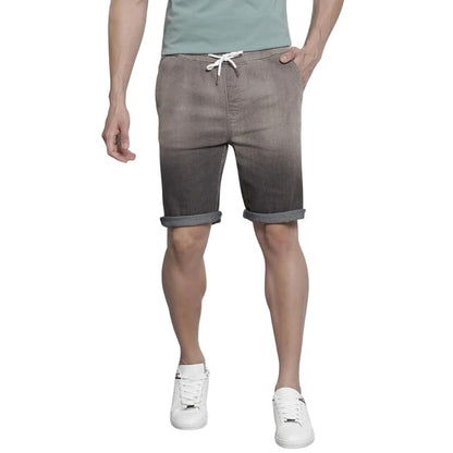 The Indian Garage Co Men Regular Fit Solid Mid-Rise Denim Shorts