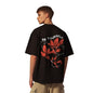 Nobero MenS Graphic Print Oversized Fit T-Shirt (1M-Twrt-C1018-Bl_Be Yourself-Black