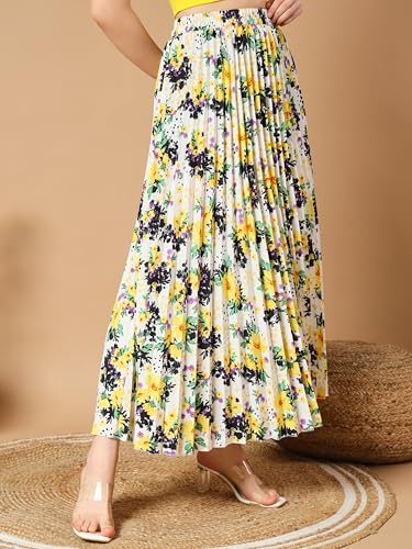 Kzully Crepe Western Skirt White
