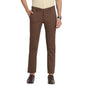 Turtle Men Cotton Stretch Dobby Print Ultra Slim Fit Brown Casual Trouser