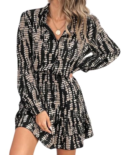 LERIYA FASHION Viscose Rayon Western Mid-Thigh Length Women Party Dress (LF-WD1269_Black