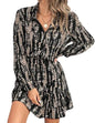 LERIYA FASHION Viscose Rayon Western Mid-Thigh Length Women Party Dress (LF-WD1269_Black