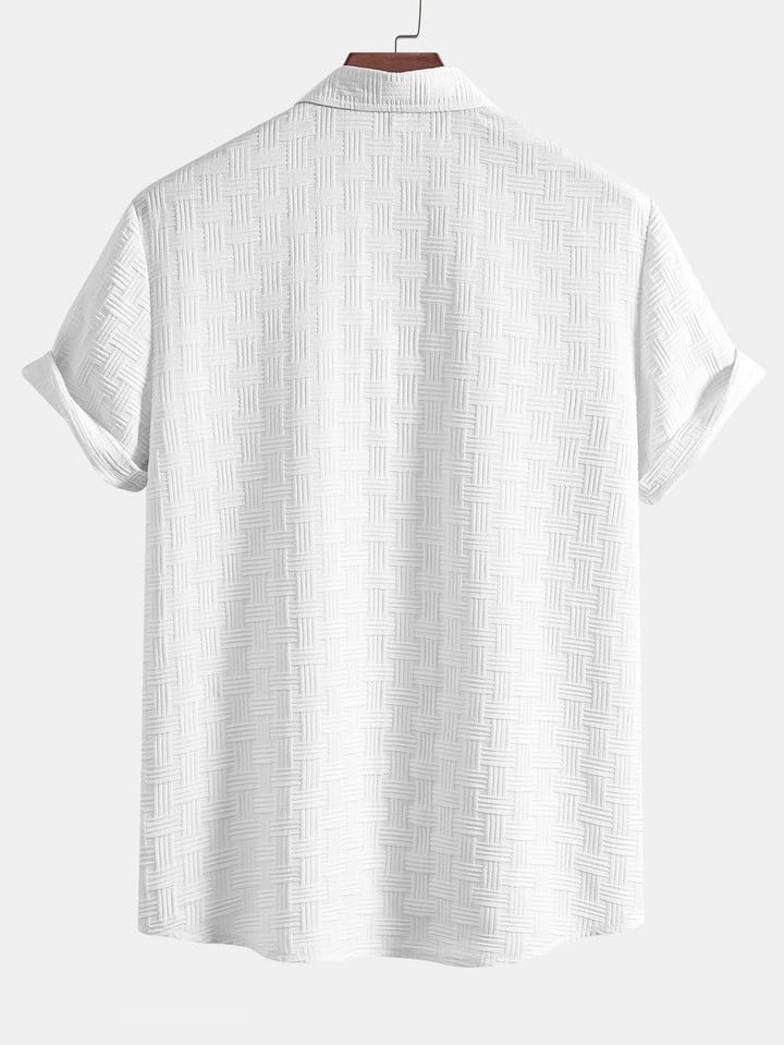 Leriya Fashion Mens Solid Regular Fit Shirt (LF-MS-6246_White