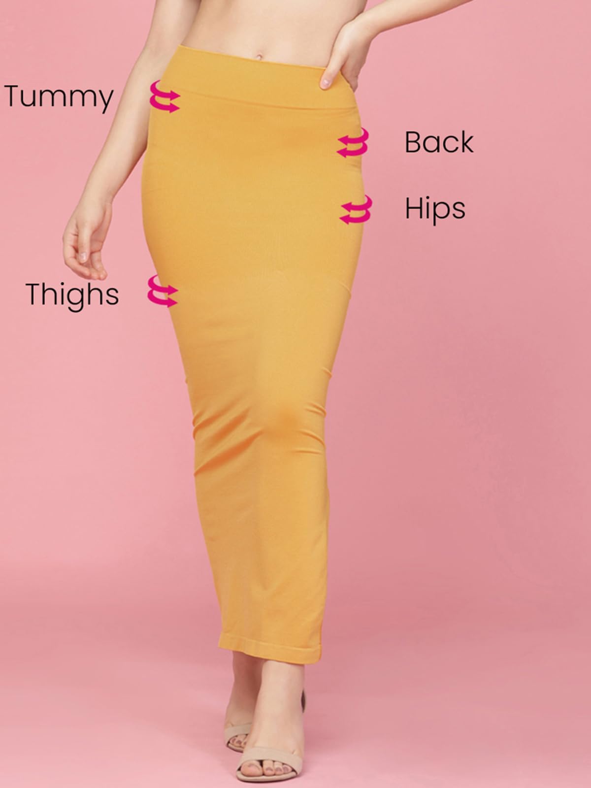 Clovia Womens Petticoat Style Saree Shapewear with Side Slit