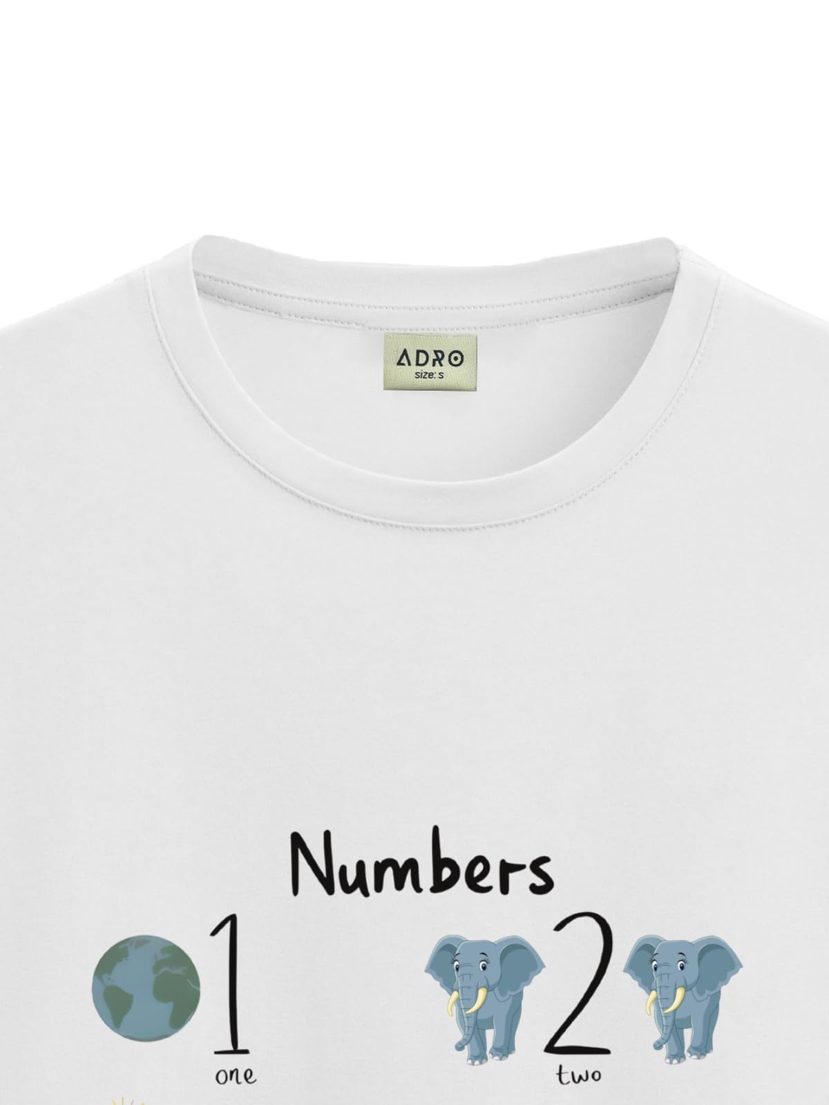 ADRO T Shirts for Boys & Girls || Learning Numbers Printed T-Shirt || Ages 3-14 || 100% Cotton Round Neck Tshirt for Boys & Girl