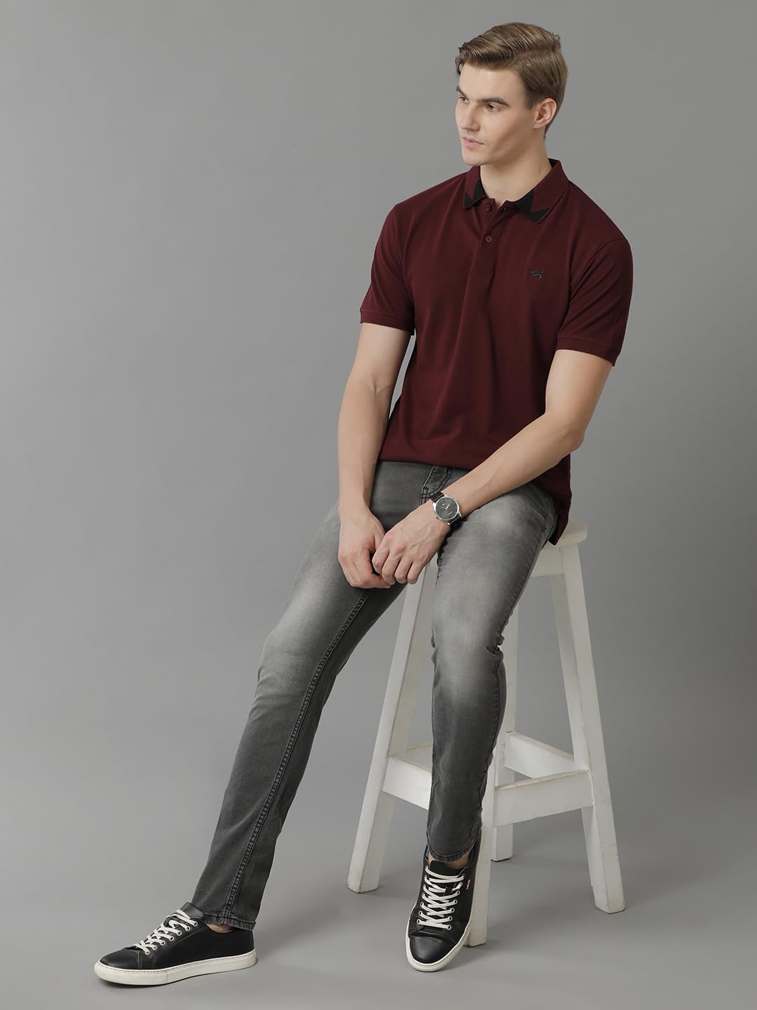ADRO Premium Cotton Polo for Men (PN23-H-PLN-MR_Maroon)