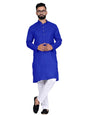 Pinkmint Kurta for Men Cotton Mandarin Collar Long Sleeve Soild Traditional Kurta Festival Kurta