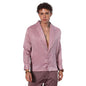 Campus Sutra Mens Flamingo Pink Shawl Collar Shirt | Casual Wear | Shawl Collar | Long Sleeve | Button Closure | Shirt Crafted