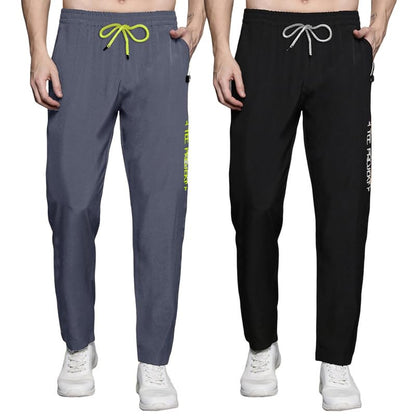 Pinkmint Track Pant for Men ll Soild Track Pant ll Stretchable Regular Fit ll Yoga Wear ll Active wear (Pack of 2)