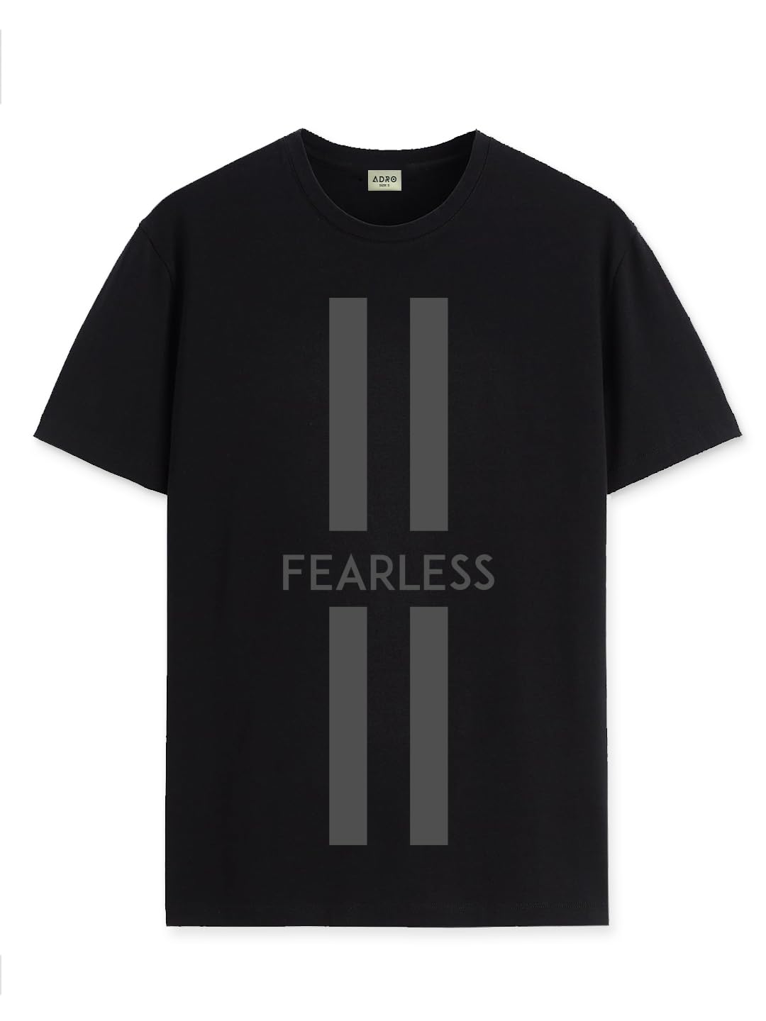 ADRO Mens Fearless Printed Cotton T-Shirt_RN24-L2-FRLS-BL