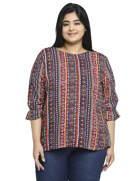 Style Quotient Women Multi Floral Polyester Regular Smart Casual Top