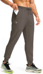 CB-COLEBROOK Mens Fleece Joggers with Zipper Pockets Solid TreckPants Water Resistant Athletic Workout Gym Sweatpants for Men (