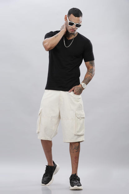 ADRO V-Neck T Shirt for Men, 100% Cotton Vneck Tshirt is Ideal for Casual wear, Workouts and Loungewear, Adding a Stylish Touch.