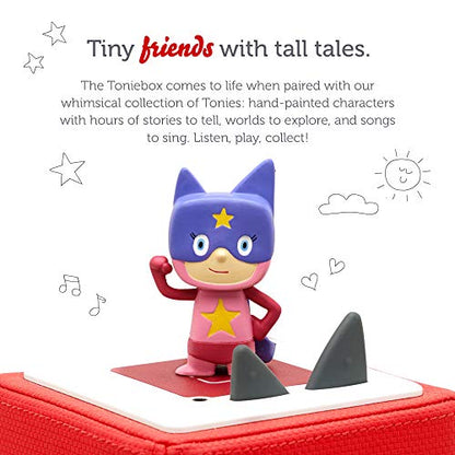 Tonies Superhero Audio Character - Record & Upload Stories - Small Fabric Toy - Pink/Purple - Model 10000729