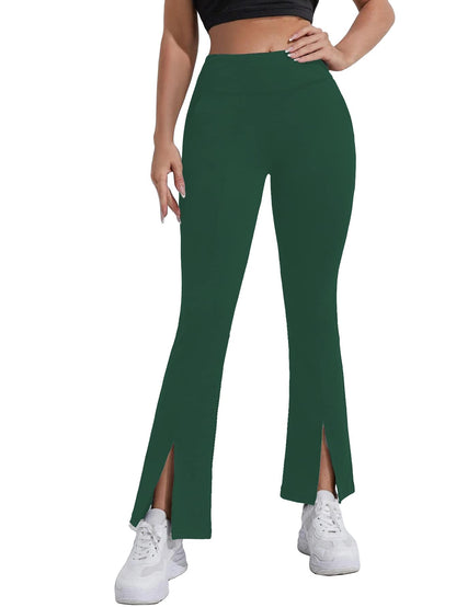Shasmi Bottle Green Womens Yoga Dress Pants Stretchy Work Slacks Business Casual Sport Office Bootcut Leg Elastic Waist Regular