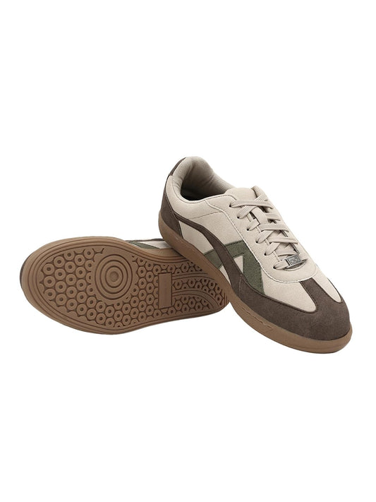 Bewakoof Rippers Sienna Mens Brown Rippers Sienna Color Block Low-Top Sneakers 659658 Brown_UK 10