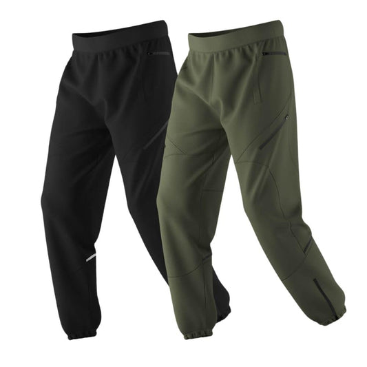 Nobero MenS Relaxed Sweatpants (1M-Bwjg-R0137_Black / Olive Green