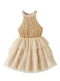 TAGAS Girls Princess Dress || Girls Frock || Birthday Dress Babygirls|| (KD-65) Golden