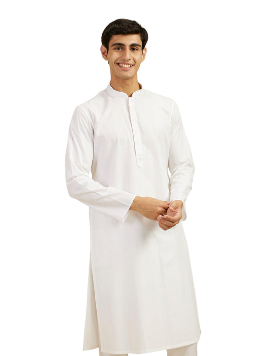 Diwas By Manyavar MenS Cotton Self Design Kurta (White,Xxxl)
