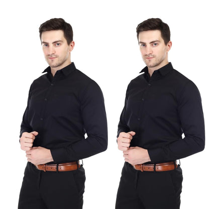 Xjarvis Clifton MenS Regular Fit Cotton Blend Plain Shirt  Full Sleeves Casual & Formal Summer Shirt With Pocket Design & Sprea