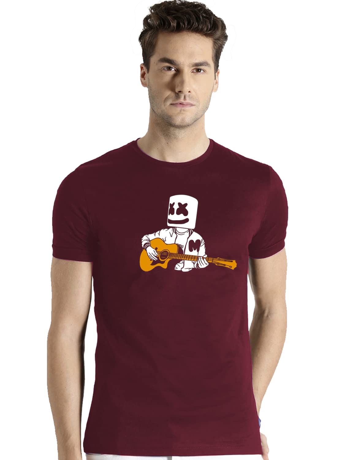 ADRO Mens Graphic Printed T-Shirts (RNR-M-MMG-MR_Maroon)
