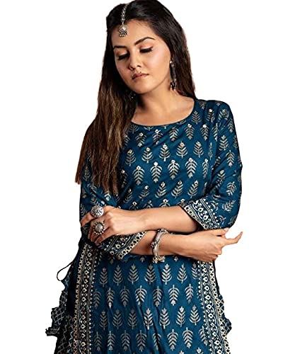 ANNI DESIGNER Women's Rayon Regular Kurta with Palazzo