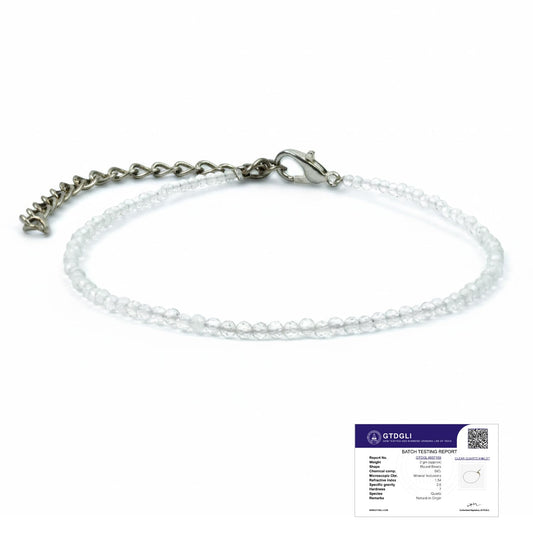 Astrotalk Clear Quartz Anklet | Master Healer Stone for Energy, Focus & Positivity | Clear Quartz Anklet for Women | Spiritual Jewellery for Women | Valentine Gift for Girlfriend