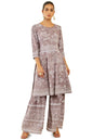 Soch Womens Earth Rayon Kurta Set with Floral Print and Gota Patti