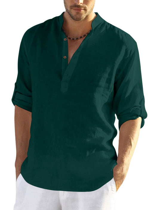 Finivo Fashion MenS Cotton Blend Solid Full Sleeve Combo Short Kurta Shirt