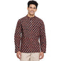 Fabindia Men Cotton Printed Shirt Brown_Xs