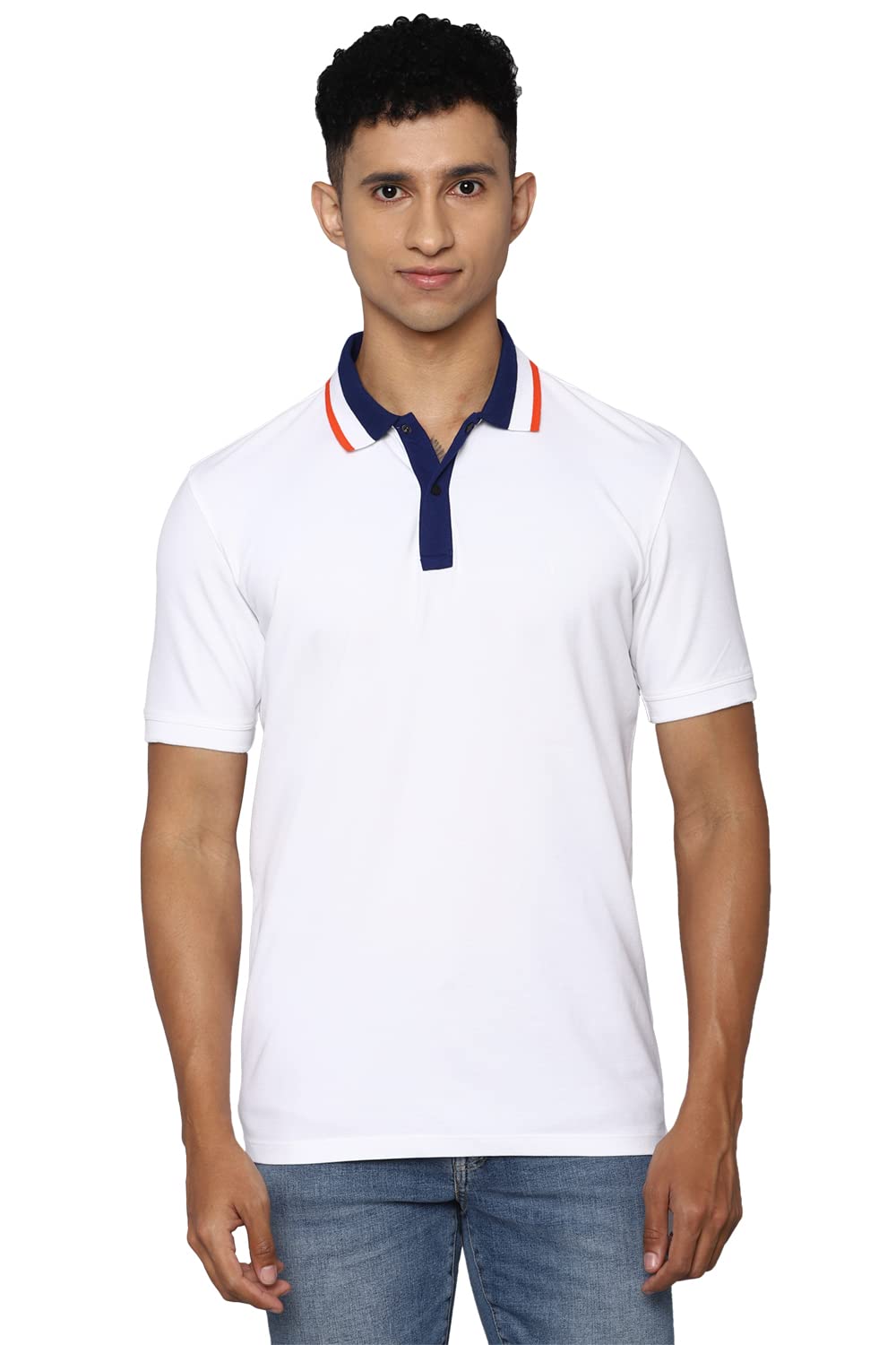 Allen Solly Men Regular Fit Solid Formal T-Shirt