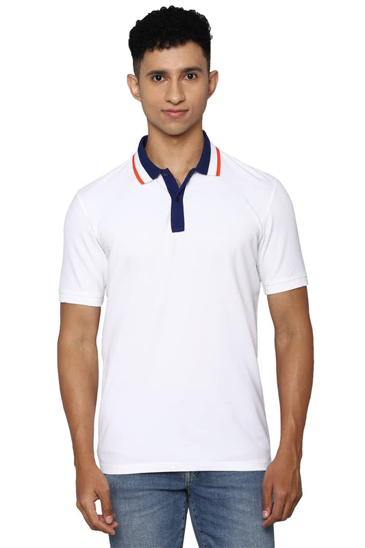 Allen Solly Men Regular Fit Solid Formal T-Shirt