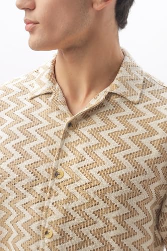 BE ACTIVE Mens Casual Cotton Blend Crochet Textured Shirt || Half Sleeve Shirt || Men Casual Shirt || Casual Wear Shirts (HIM01
